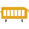 Crowd barrier | made of plastic | fence element yellow | without film